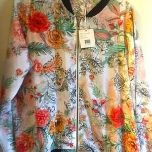 NEW with tag SIONI Designer Silk Jacket X L).